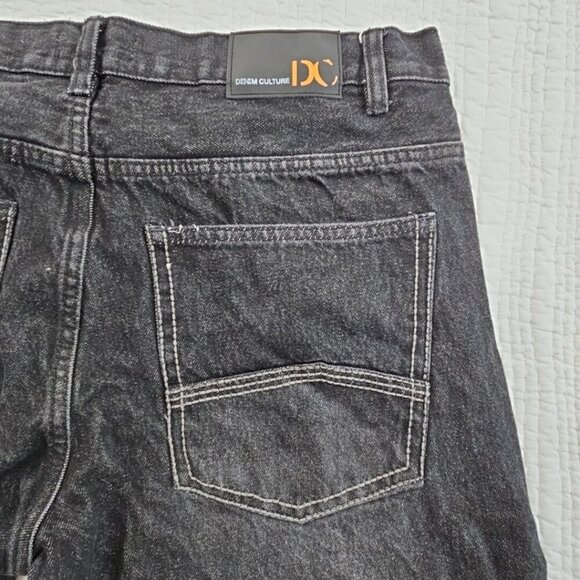 DC Denim Culture Jeans Men's 36x32 Black Fade Denim Skater Goth Grunge EUC LN - Picture 5 of 16